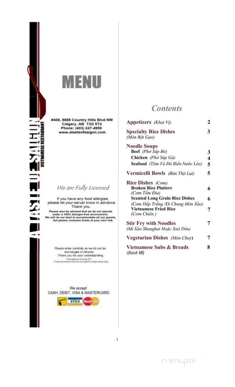 Menu page 1