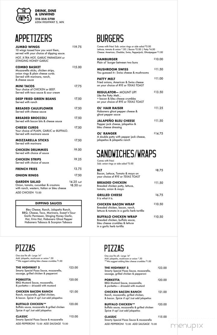 Menu page 1
