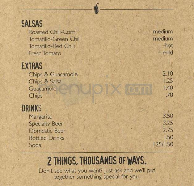 Menu page 1