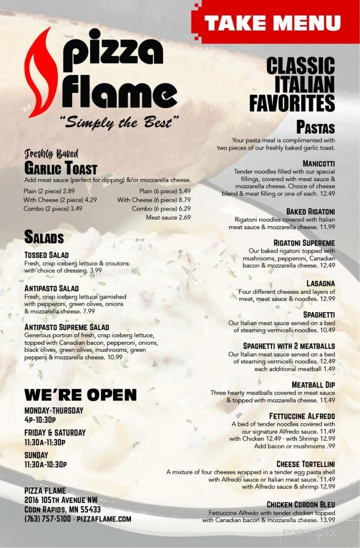 Menu page 1