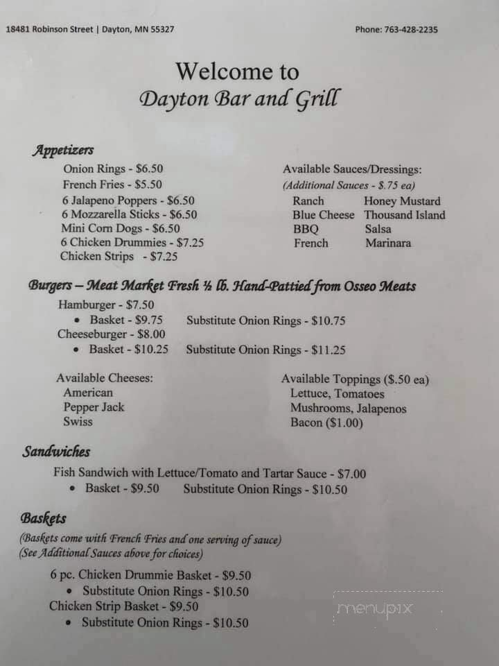 Menu page 1