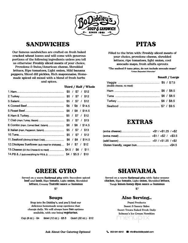 Menu page 1