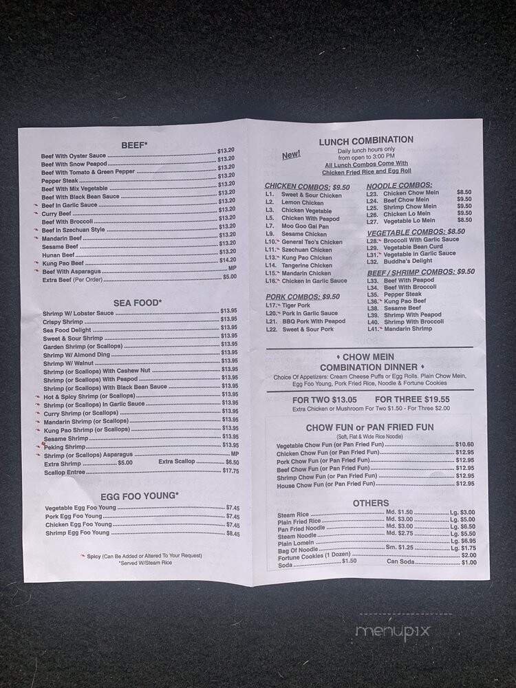 Menu page 1