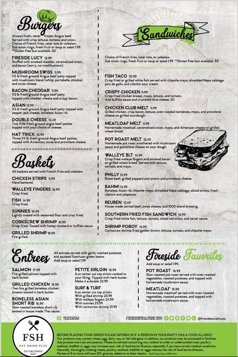 Menu page 1