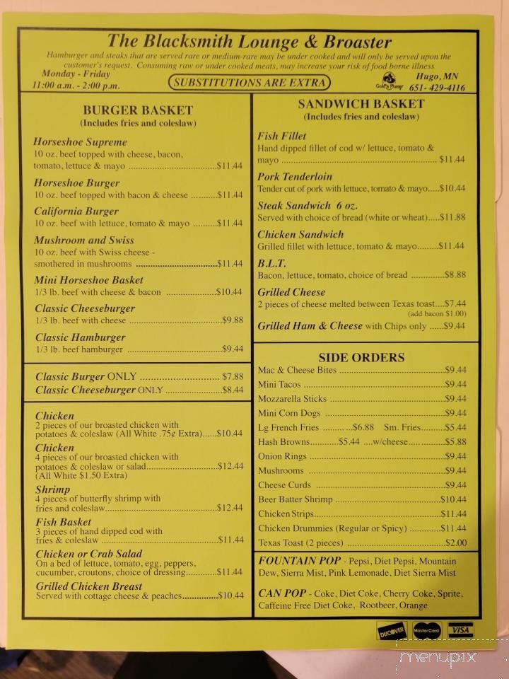 Menu page 1