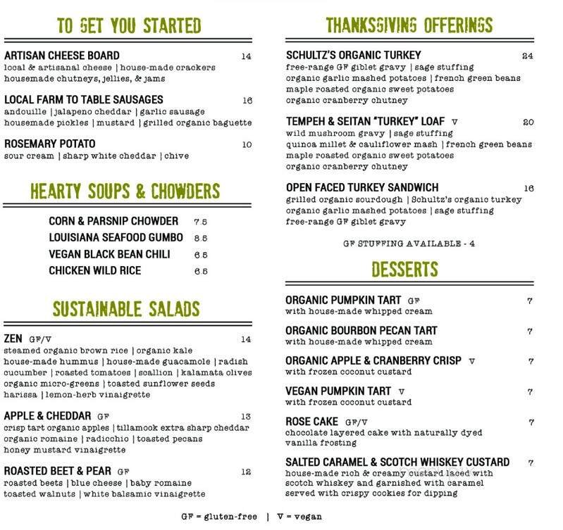 Menu page 1