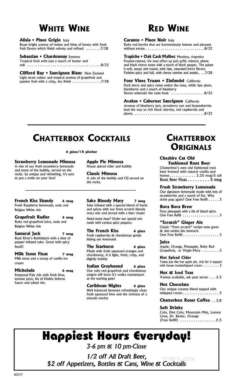 Menu page 1