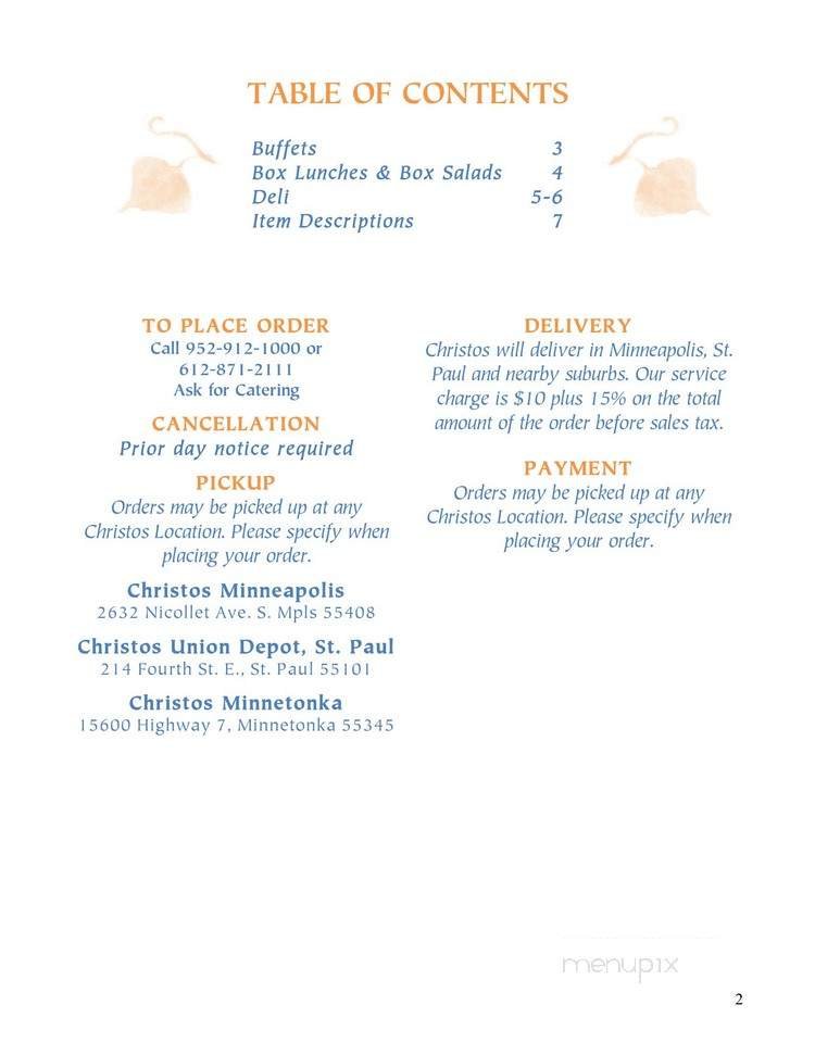 Menu page 2