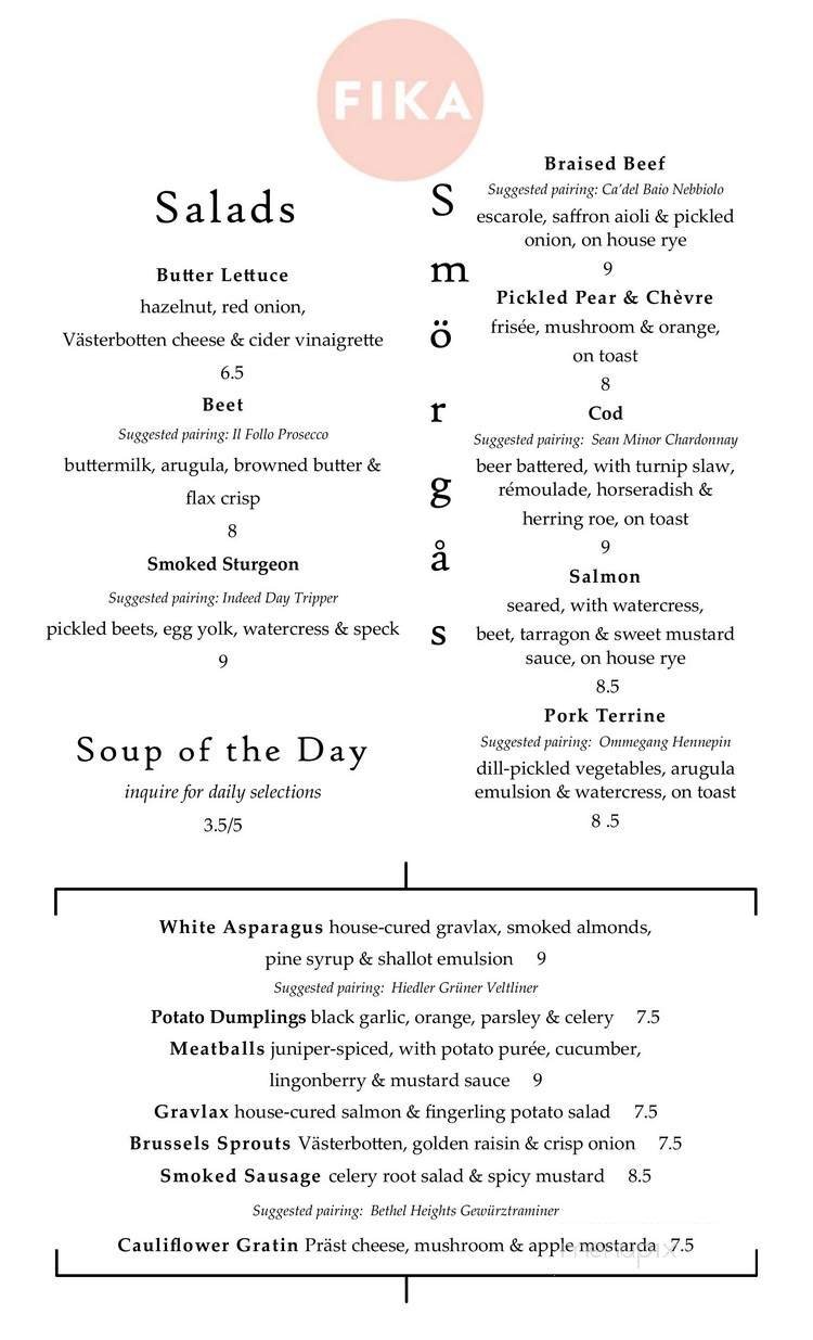 Menu page 1