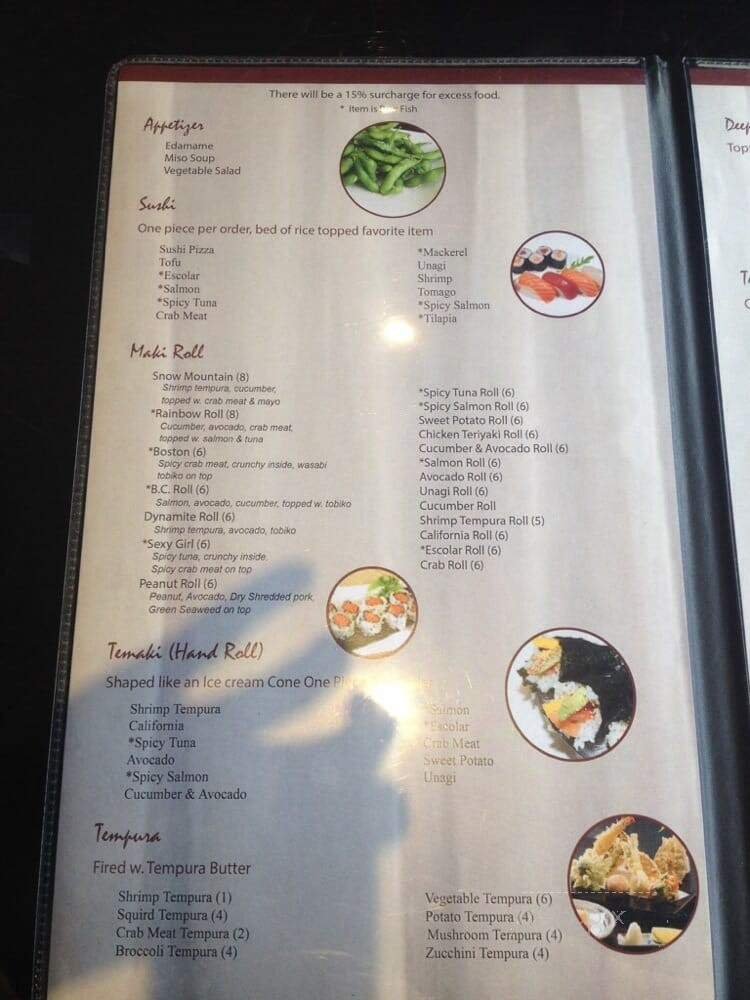 Menu page 1