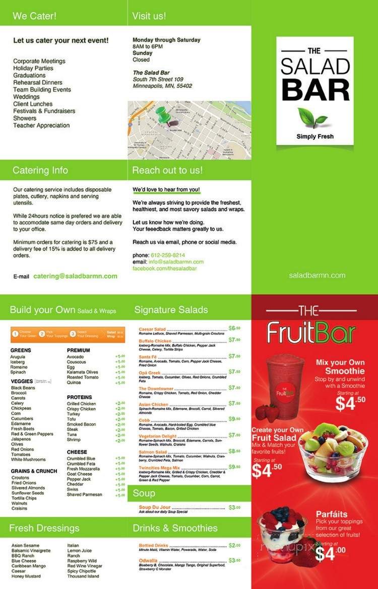 Menu page 1