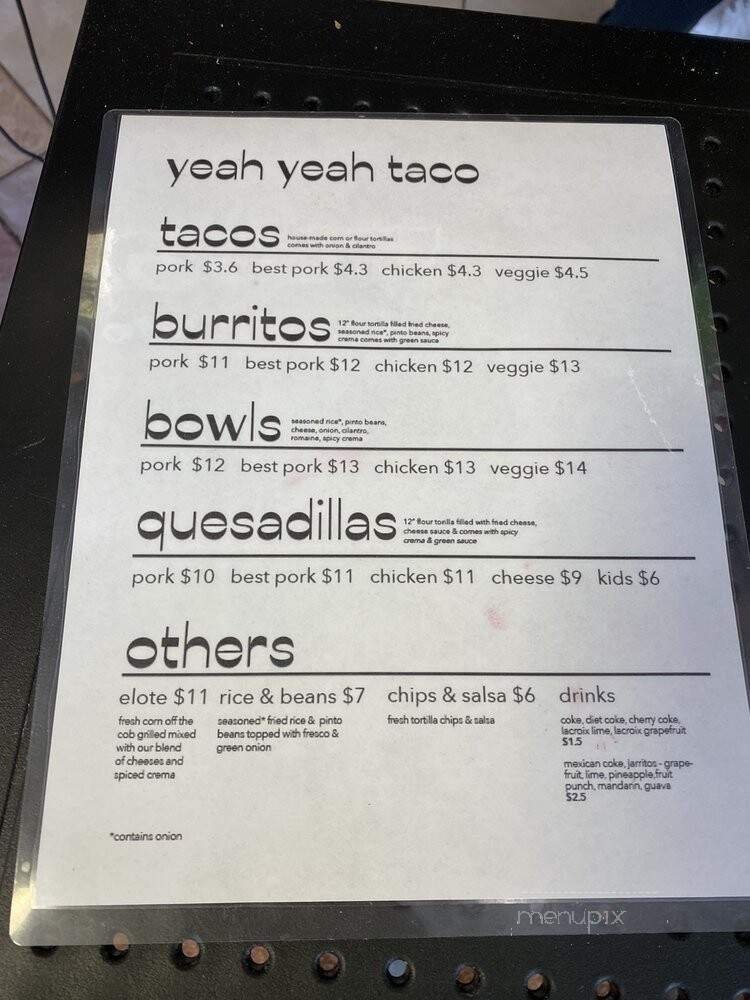 Menu page 1