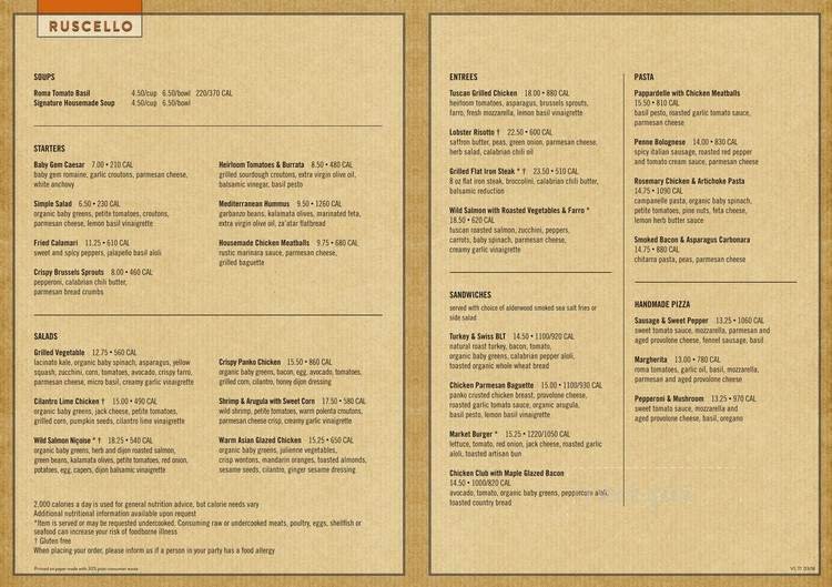 Menu page 1