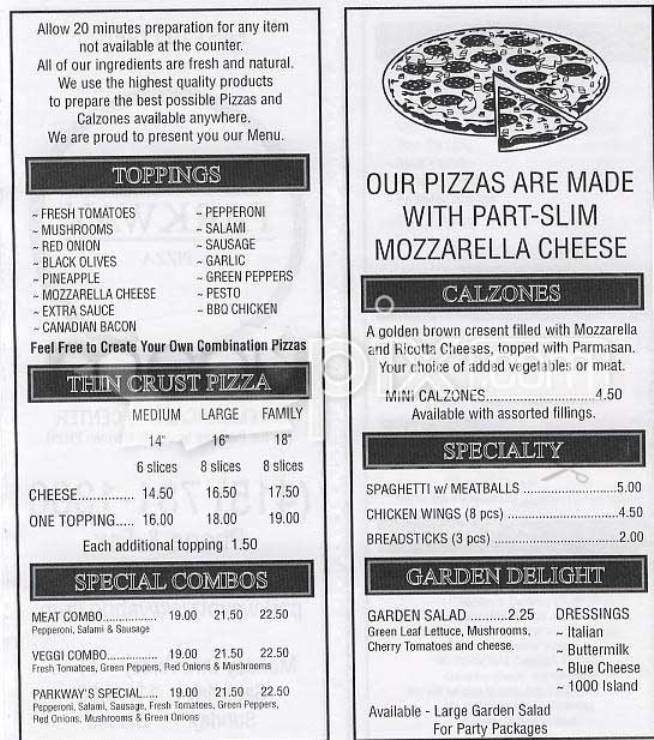 Menu page 2