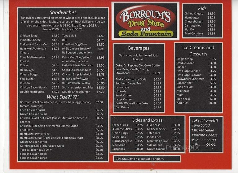 Menu page 1