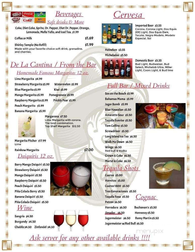 Menu page 1