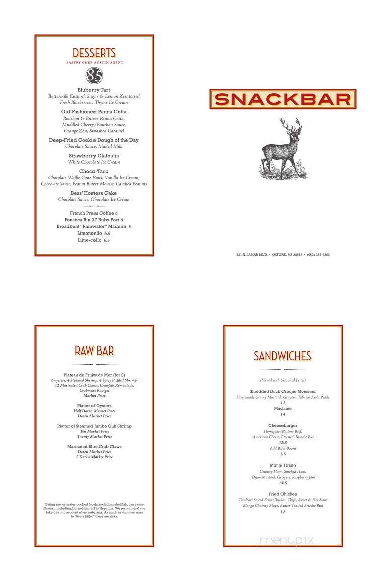 Menu page 1