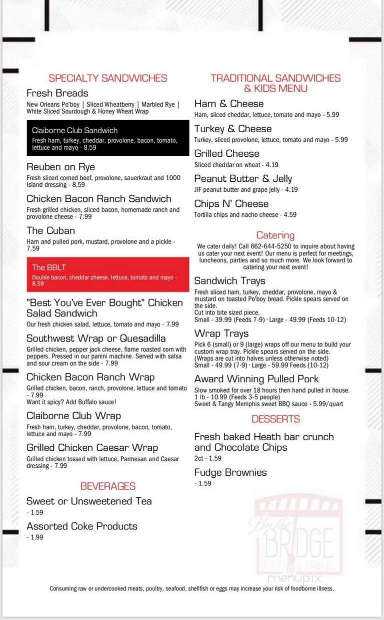 Menu page 1