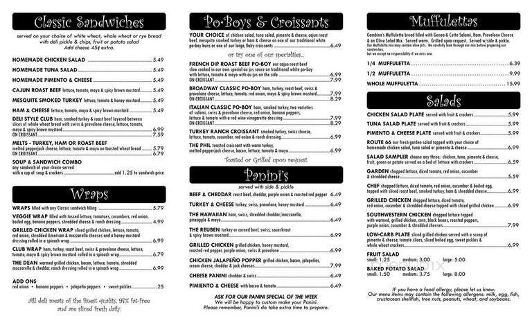 Menu page 1