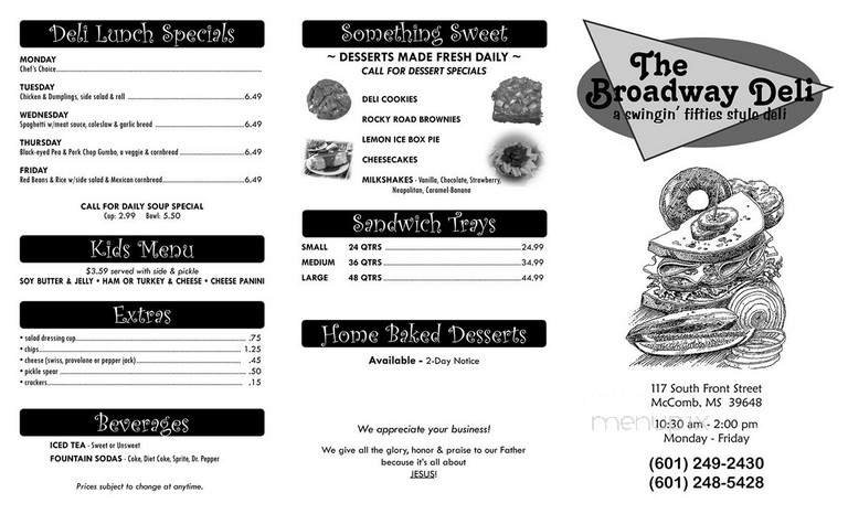 Menu page 2