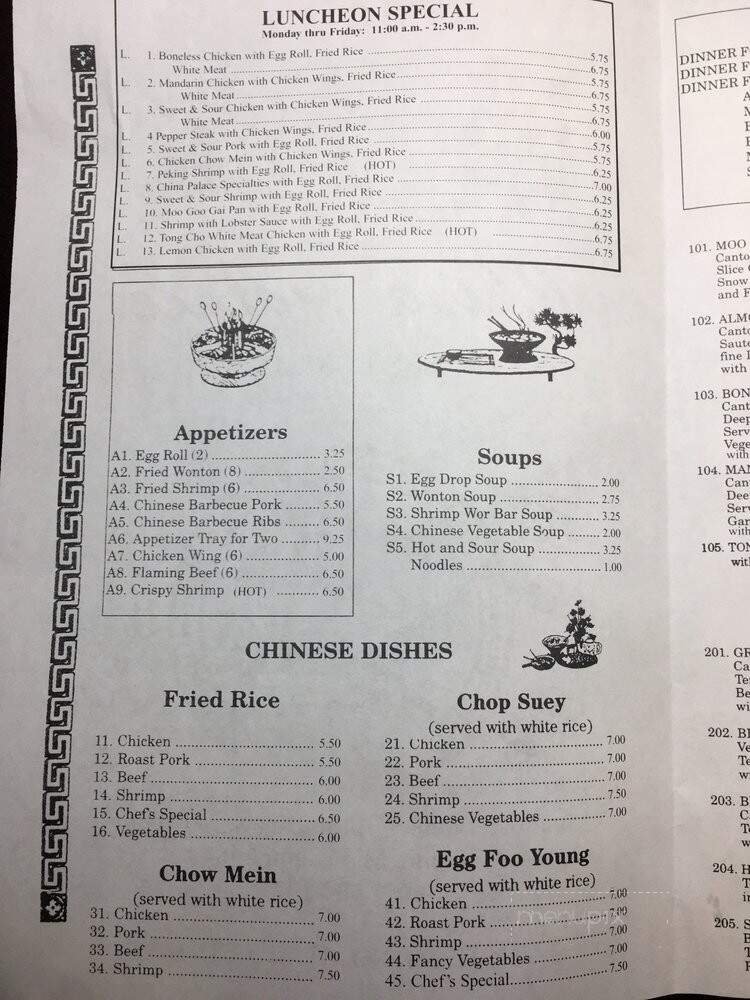 Menu page 1
