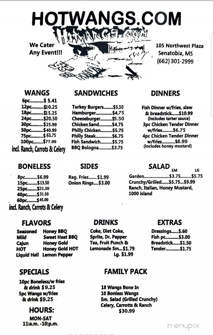 Menu page 1