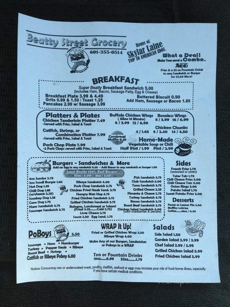 Menu page 2