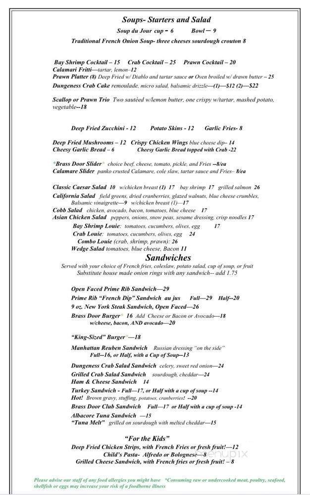Menu page 1