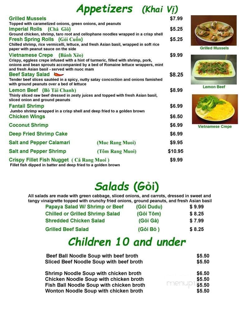 Menu page 1