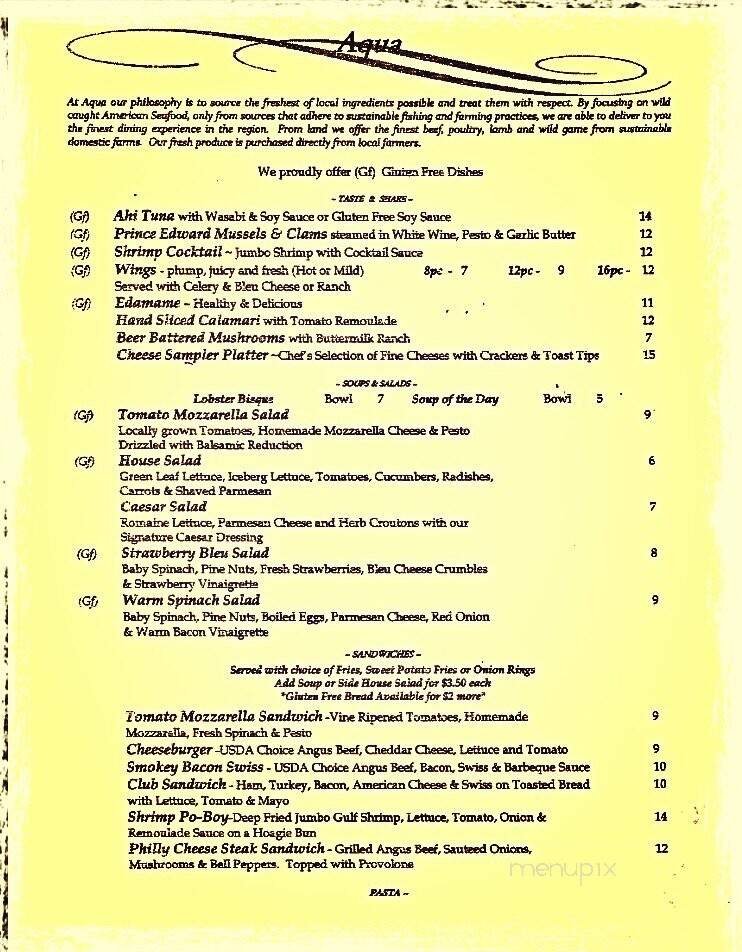 Menu page 1