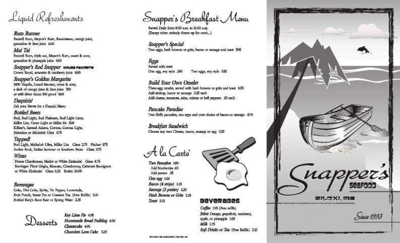 Menu page 1