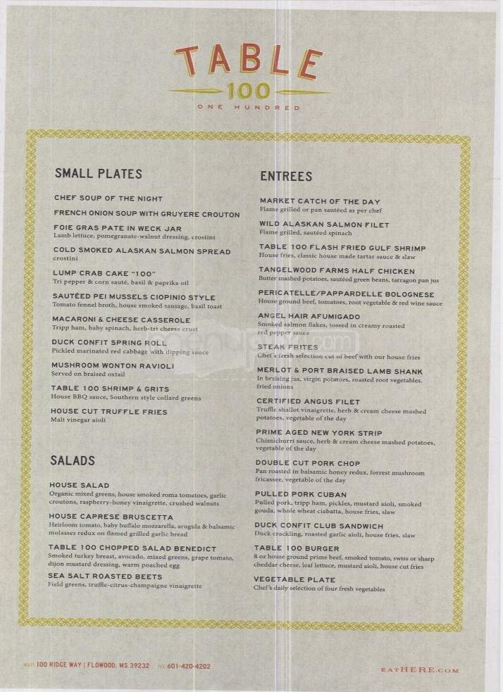 Menu page 1