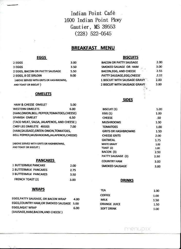 Menu page 1