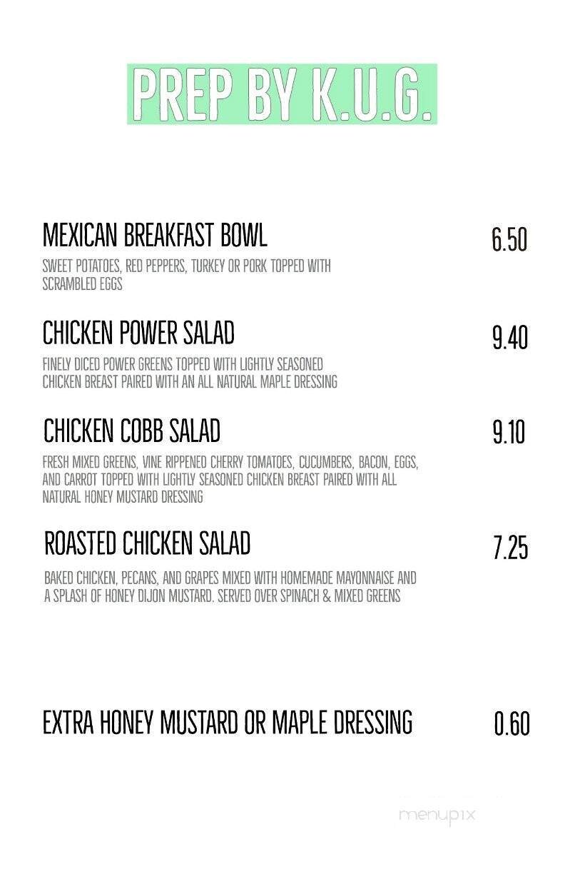 Menu page 1