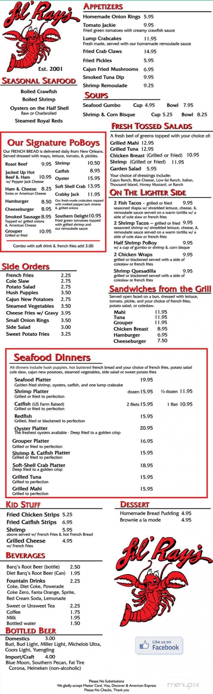 Menu page 1