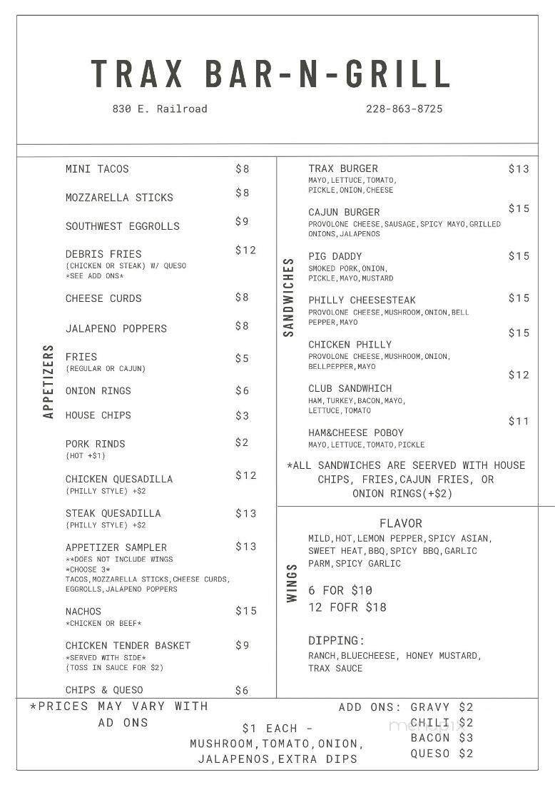 Menu page 2