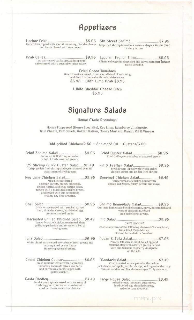 Menu page 1