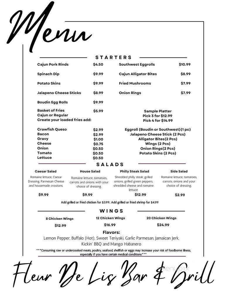 Menu page 2