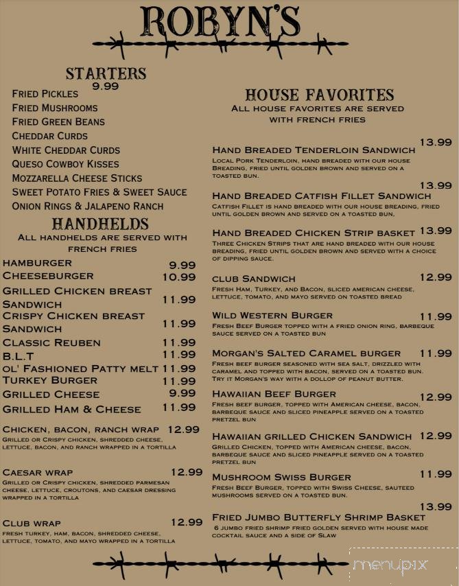 Menu page 1