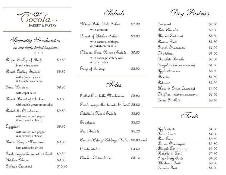 Menu page 2