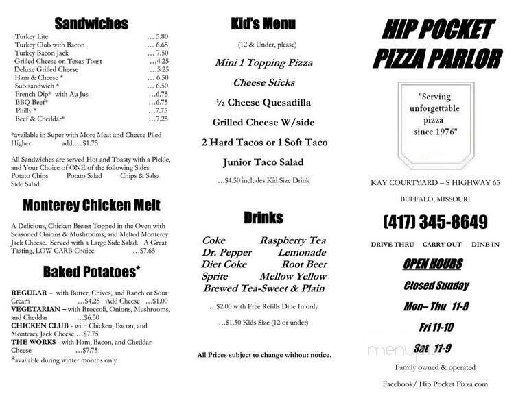 Menu page 1