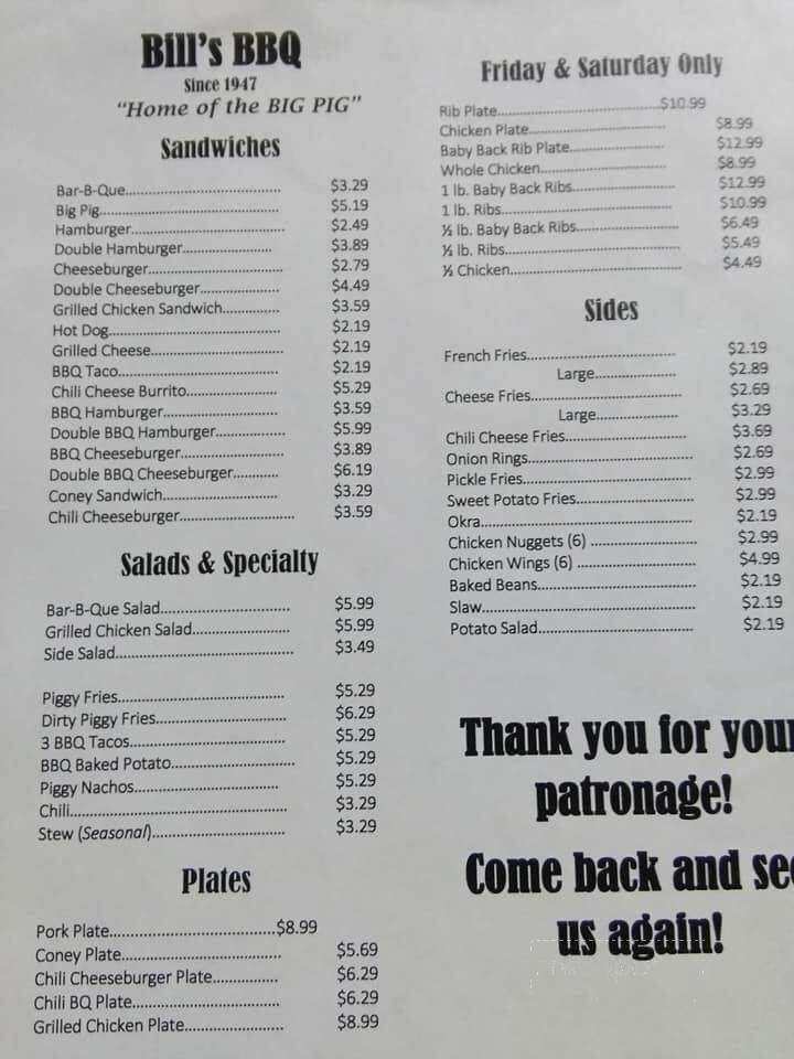 Menu page 2