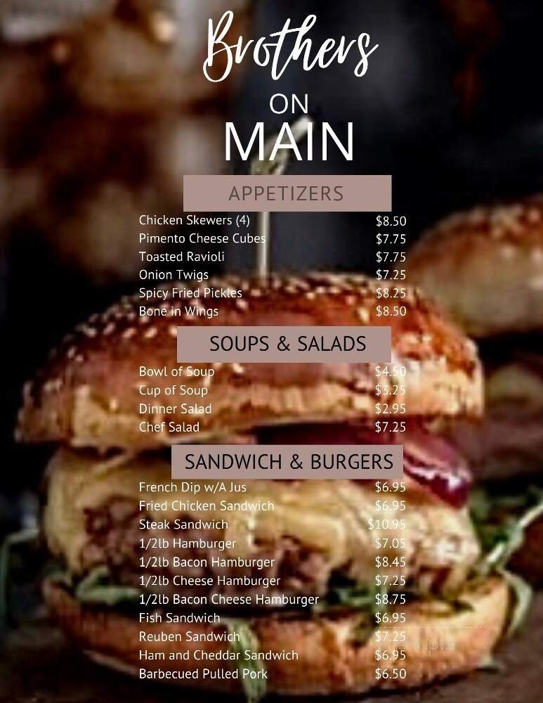 Menu page 1