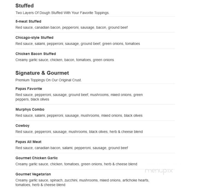 Menu page 2