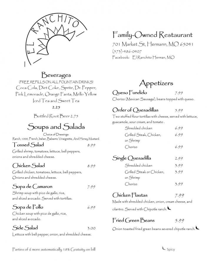 Menu page 1