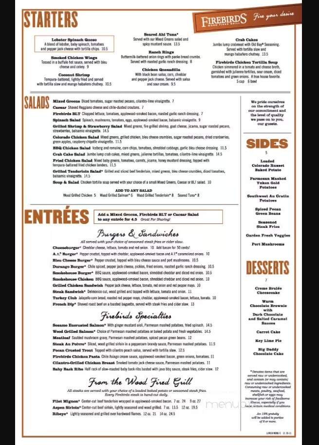 Menu page 1