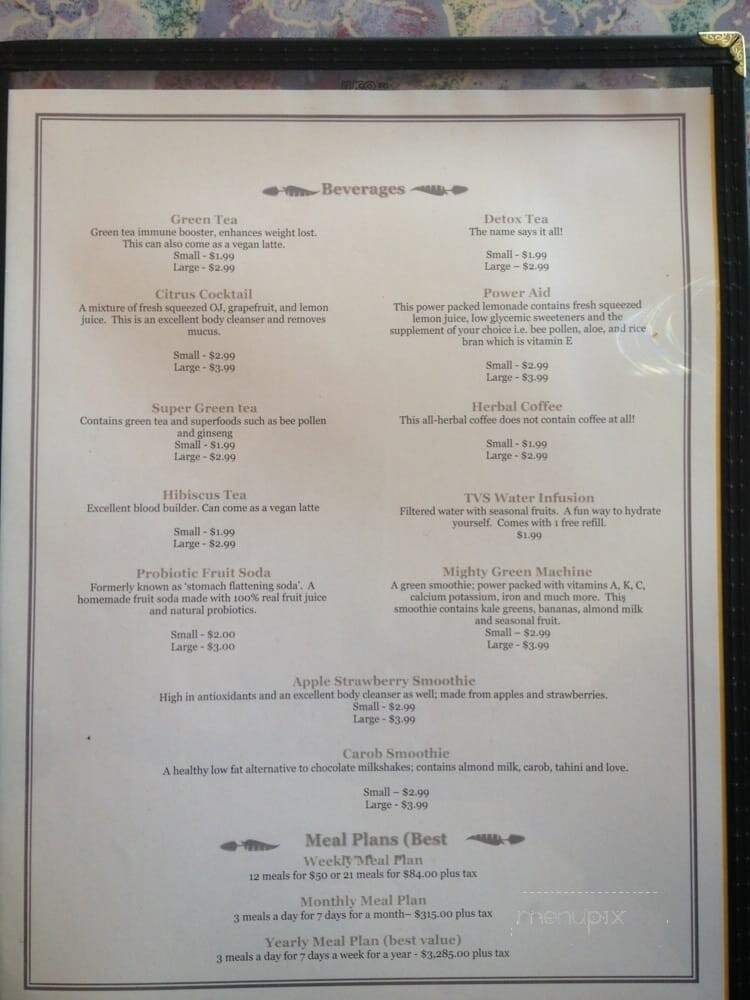 Menu page 1