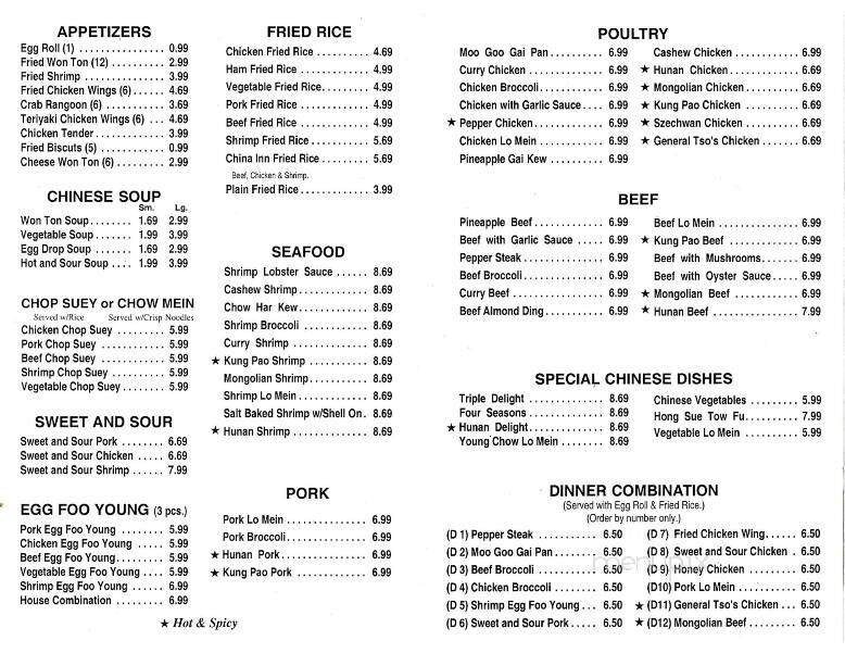 Menu page 2