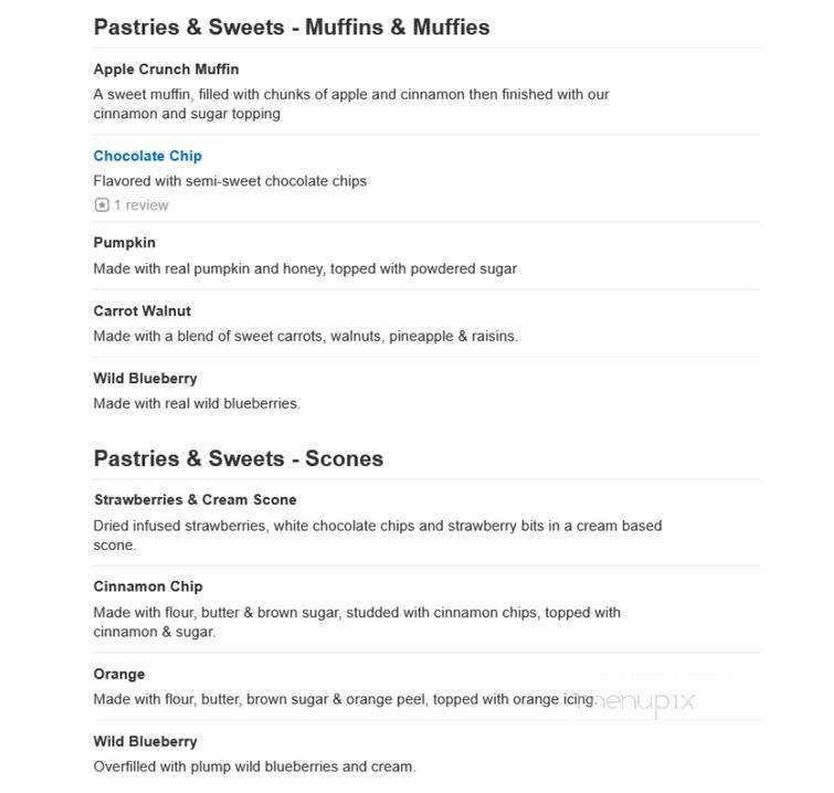 Menu page 1