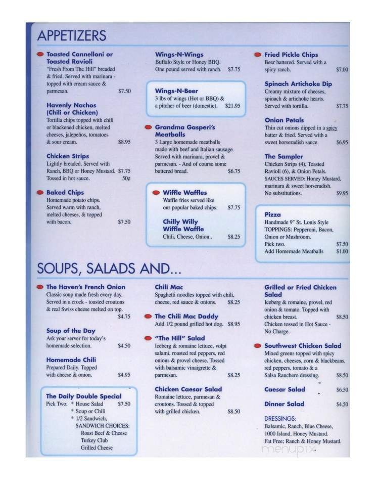 Menu page 2